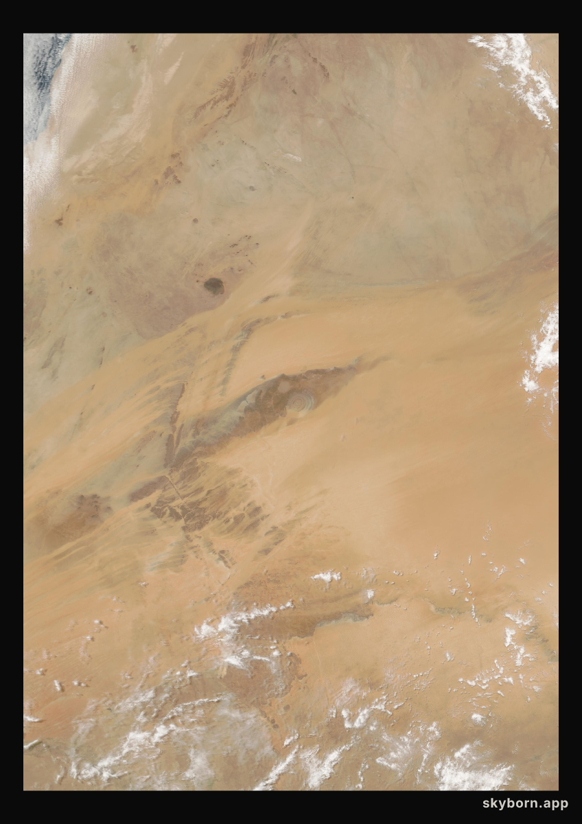 The Earth on 5 June 2000 · Eye of the Sahara, Mauritania
