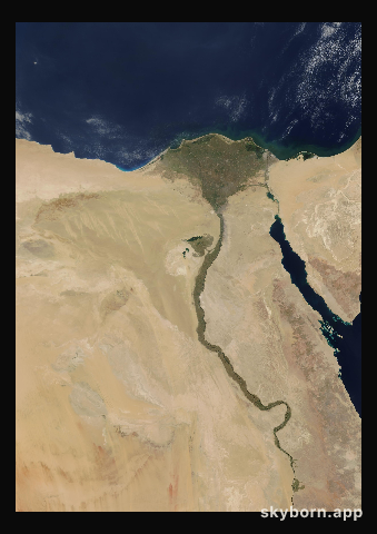 The Earth on 8 June 2000 · Nile Delta and Sinai