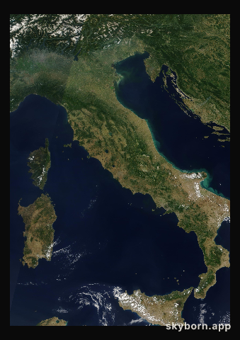 The Earth on 19 June 2000 · Italy and the Adriatic