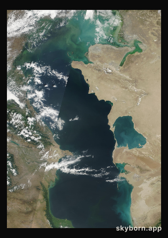 The Earth on 29 June 2000 · Caspian Sea