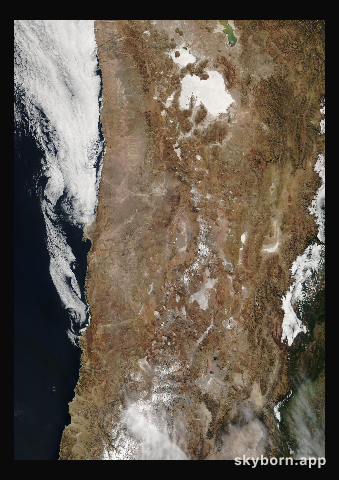 The Earth on 3 July 2000 · Atacama and the Andes