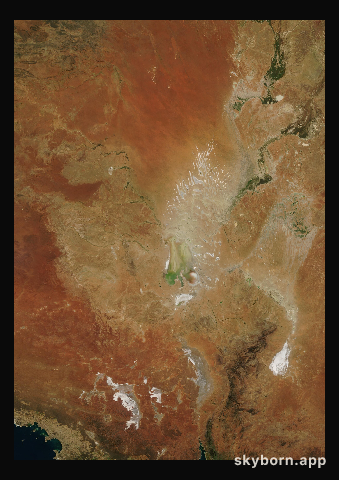 The Earth on 4 July 2000 · Lake Eyre, Australia