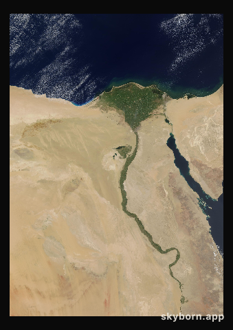 The Earth on 17 July 2000 · Nile Delta and Sinai
