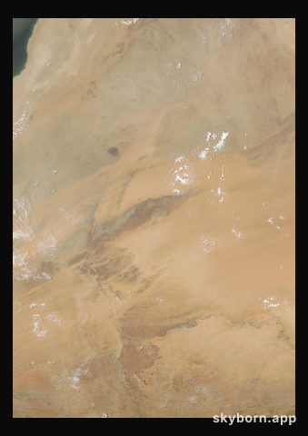 The Earth on 23 July 2000 · Eye of the Sahara, Mauritania
