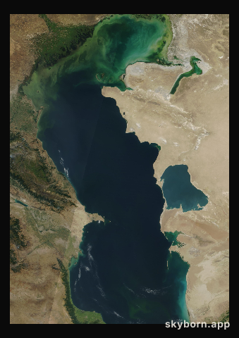 The Earth on 31 July 2000 · Caspian Sea