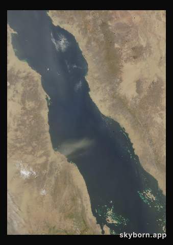 The Earth on 1 August 2000 · Red Sea