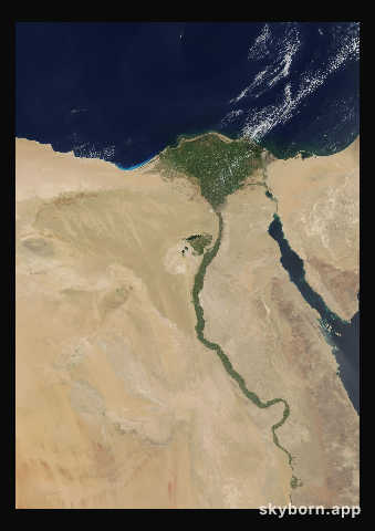 The Earth on 2 August 2000 · Nile Delta and Sinai