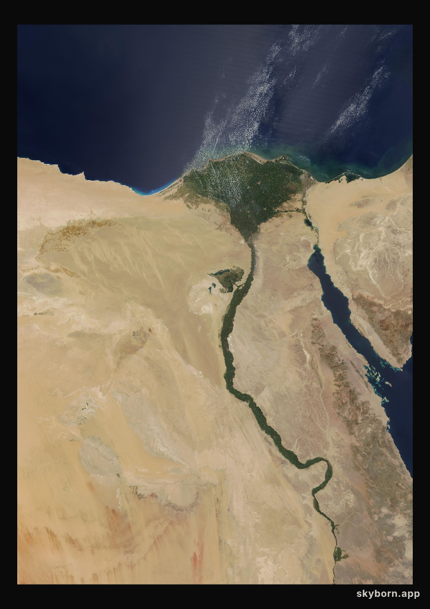 The Earth on 21 August 2000 · Nile Delta and Sinai