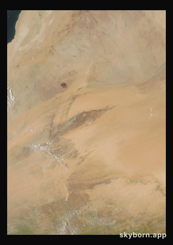 The Earth on 24 August 2000 · Eye of the Sahara, Mauritania