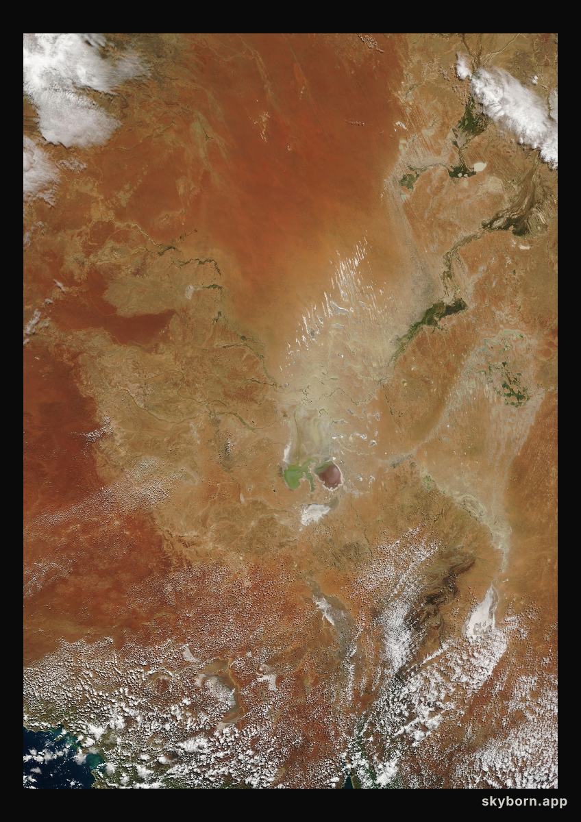 The Earth on 28 August 2000 · Lake Eyre, Australia