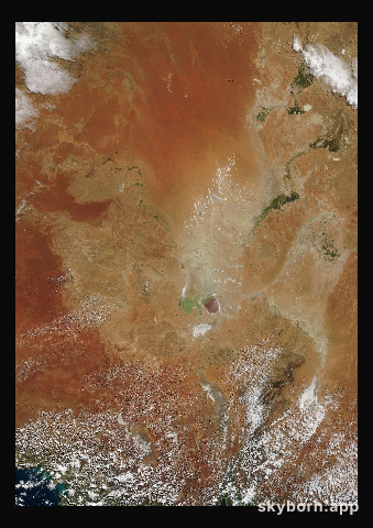 The Earth on 28 August 2000 · Lake Eyre, Australia