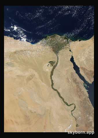 The Earth on 26 September 2000 · Nile Delta and Sinai