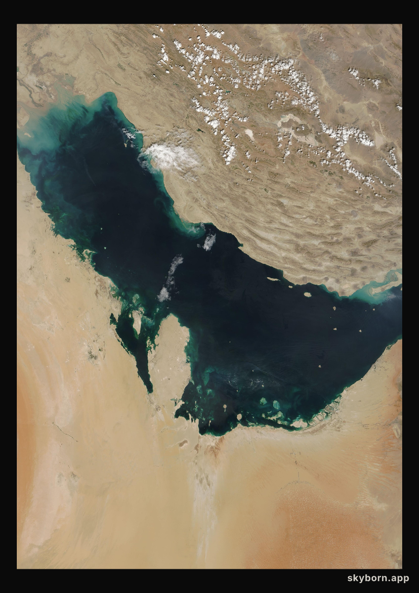 The Earth on 29 September 2000 · Persian Gulf