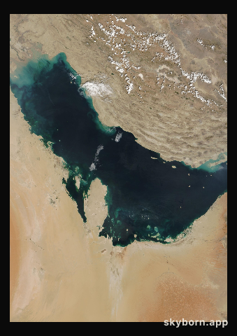 The Earth on 29 September 2000 · Persian Gulf