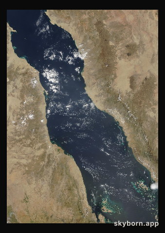 The Earth on 9 October 2000 · Red Sea