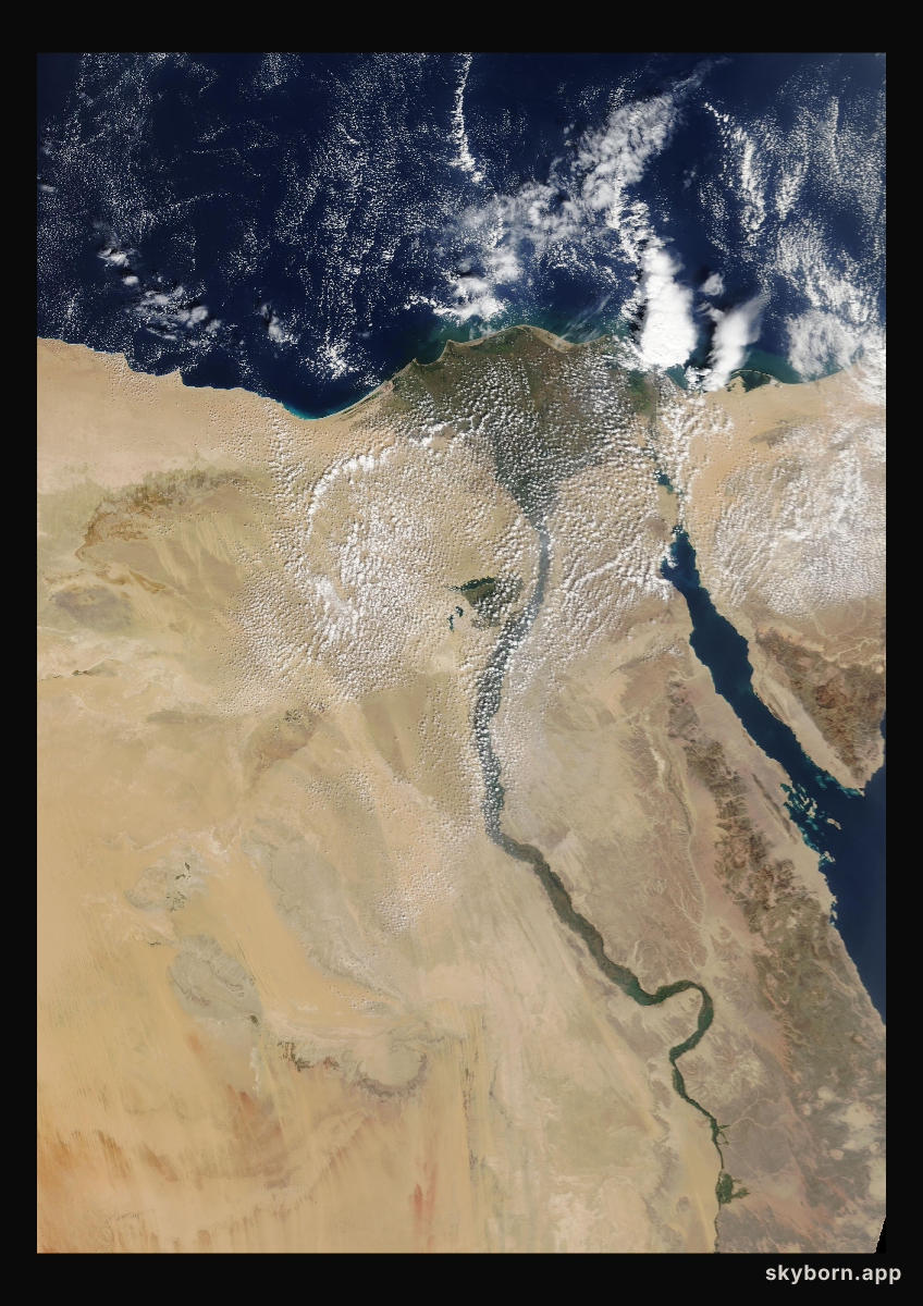 The Earth on 13 October 2000 · Nile Delta and Sinai