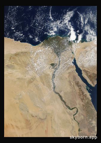 The Earth on 13 October 2000 · Nile Delta and Sinai