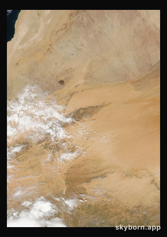 The Earth on 18 October 2000 · Eye of the Sahara, Mauritania