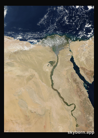 The Earth on 30 October 2000 · Nile Delta and Sinai
