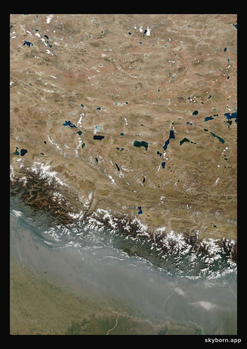 The Earth on 8 November 2000 · Himalaya and Tibet