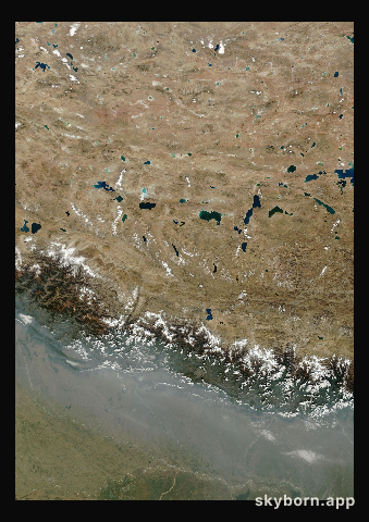 The Earth on 8 November 2000 · Himalaya and Tibet