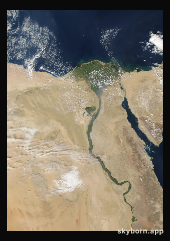 The Earth on 15 November 2000 · Nile Delta and Sinai