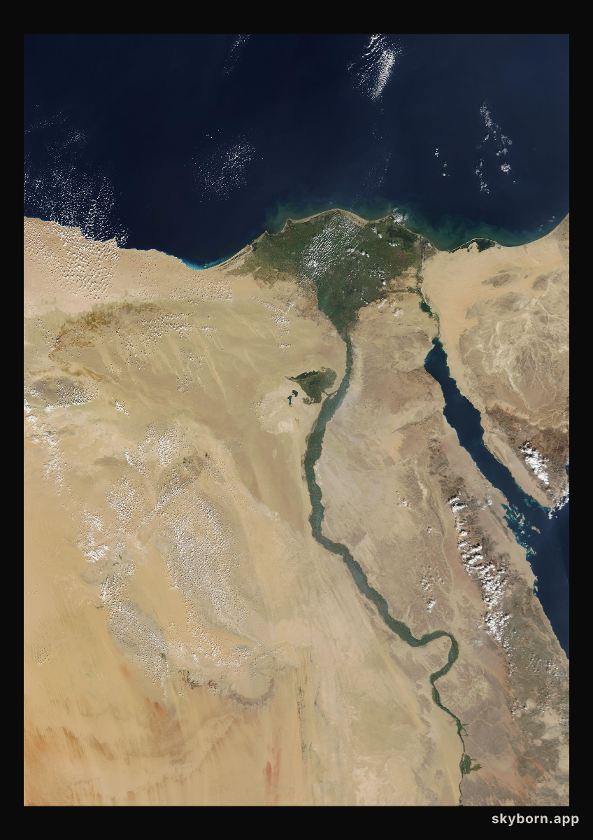 The Earth on 16 November 2000 · Nile Delta and Sinai