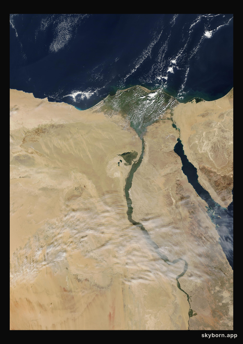 The Earth on 20 November 2000 · Nile Delta and Sinai