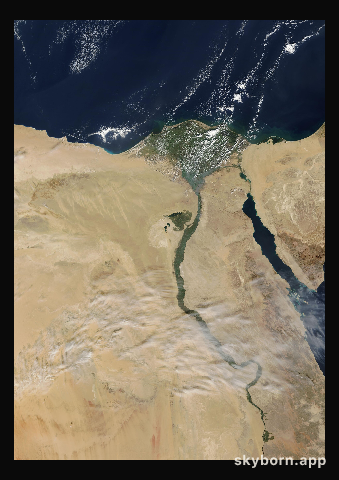 The Earth on 20 November 2000 · Nile Delta and Sinai