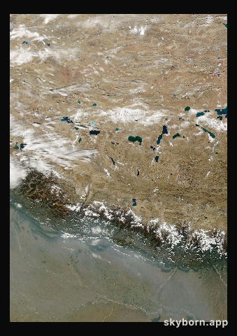 The Earth on 26 November 2000 · Himalaya and Tibet