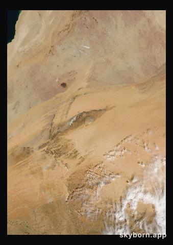 The Earth on 1 December 2000 · Eye of the Sahara, Mauritania