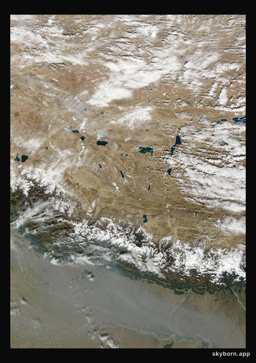 The Earth on 10 December 2000 · Himalaya and Tibet