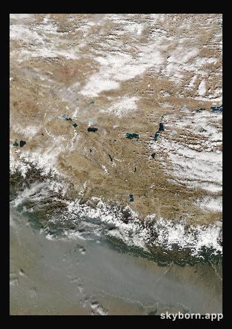 The Earth on 10 December 2000 · Himalaya and Tibet