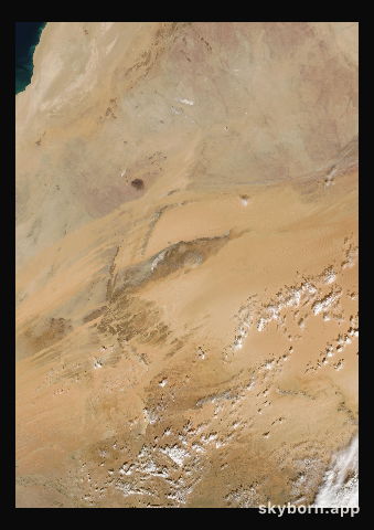 The Earth on 12 December 2000 · Eye of the Sahara, Mauritania