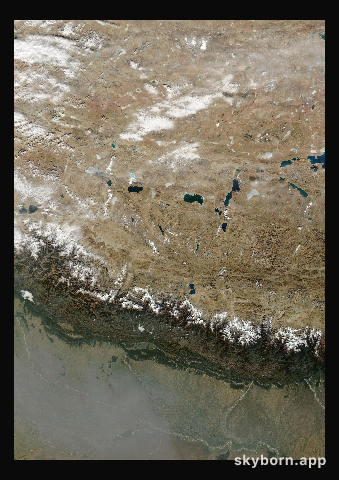 The Earth on 17 December 2000 · Himalaya and Tibet