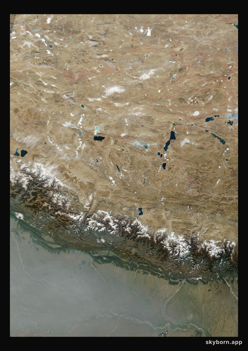 The Earth on 28 December 2000 · Himalaya and Tibet