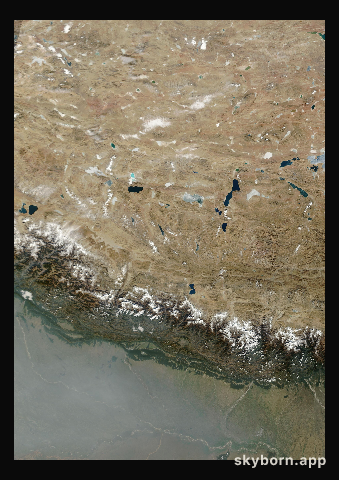 The Earth on 28 December 2000 · Himalaya and Tibet