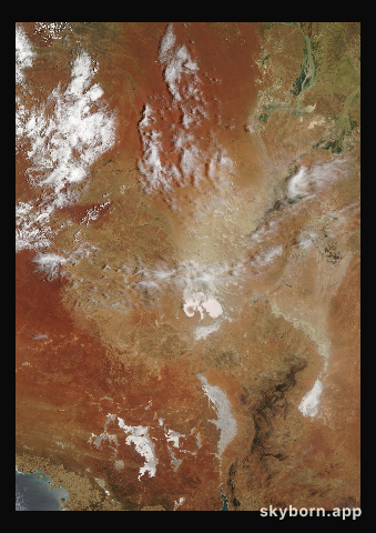 The Earth on 8 January 2001 · Lake Eyre, Australia