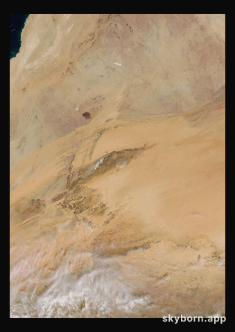 The Earth on 11 January 2001 · Eye of the Sahara, Mauritania