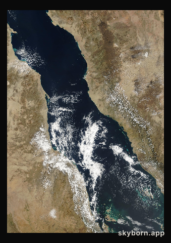 The Earth on 13 January 2001 · Red Sea