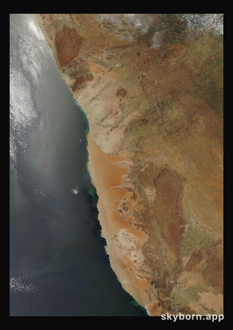 The Earth on 15 January 2001 · Namib Desert