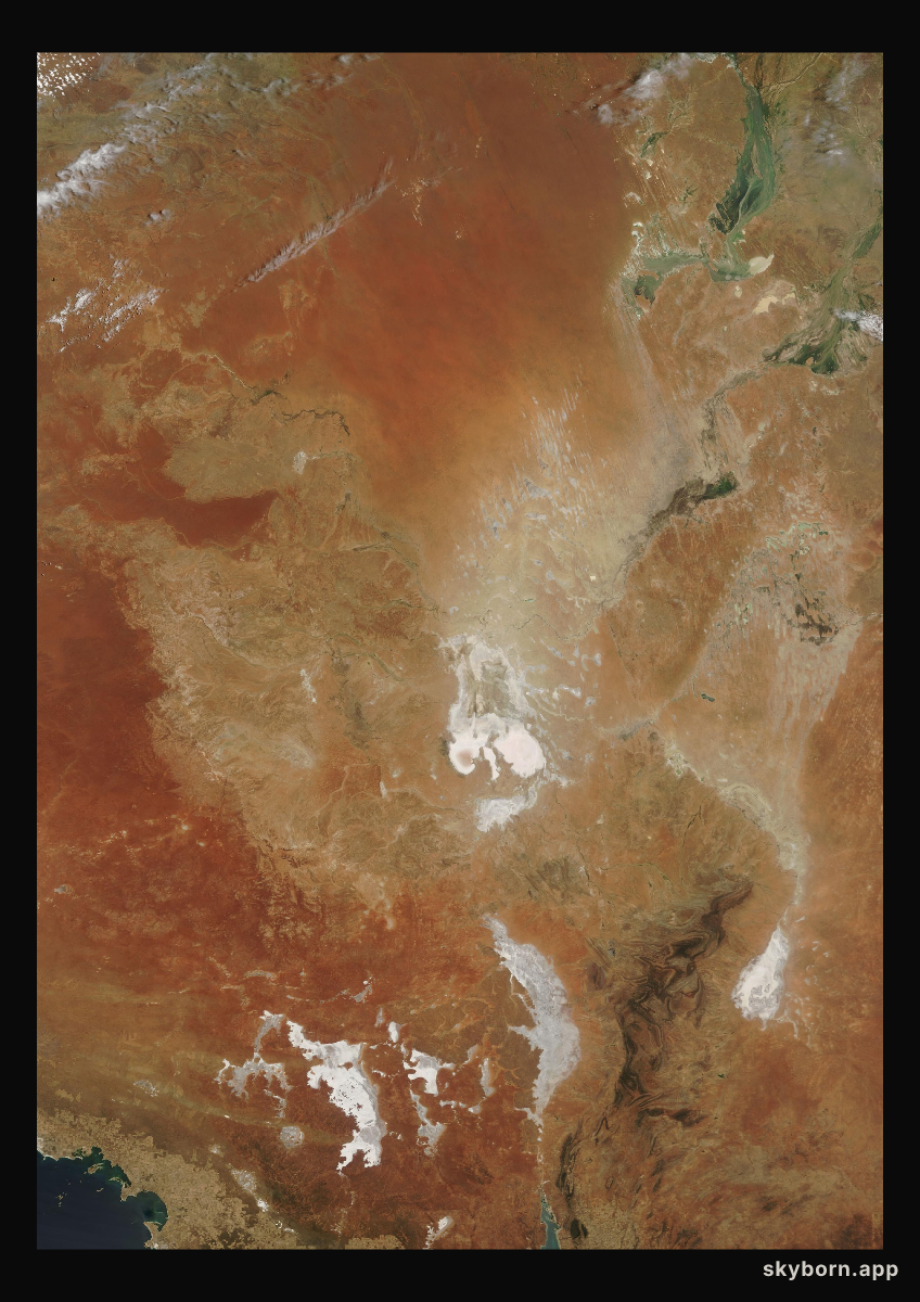 The Earth on 17 January 2001 · Lake Eyre, Australia