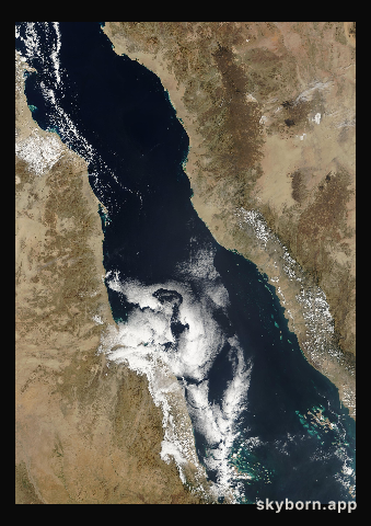 The Earth on 20 January 2001 · Red Sea