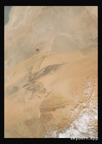 The Earth on 31 January 2001 · Eye of the Sahara, Mauritania