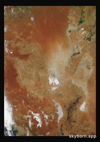 The Earth on 2 February 2001 · Lake Eyre, Australia