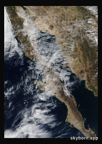 The Earth on 6 February 2001 · Baja California