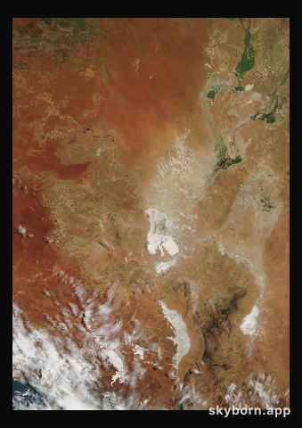 The Earth on 23 February 2001 · Lake Eyre, Australia