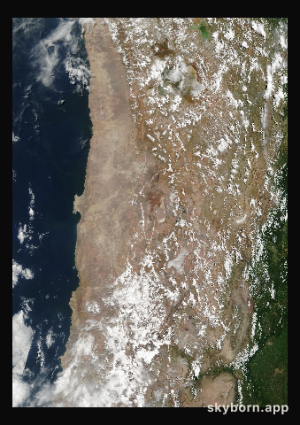 The Earth on 4 March 2001 · Atacama and the Andes