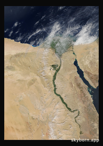 The Earth on 5 March 2001 · Nile Delta and Sinai