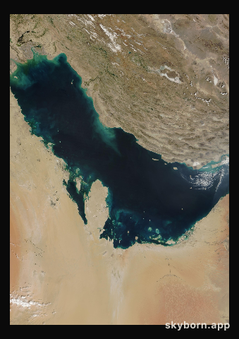 The Earth on 6 March 2001 · Persian Gulf